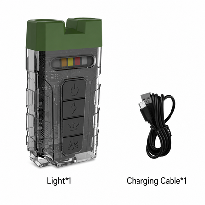 Multifunctional Dual LED Keychain Flashlight with Magnetic Base COB Side Light and High Brightness Outdoor Work Warning Light