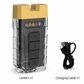 Multifunctional Dual LED Keychain Flashlight with Magnetic Base COB Side Light and High Brightness Outdoor Work Warning Light